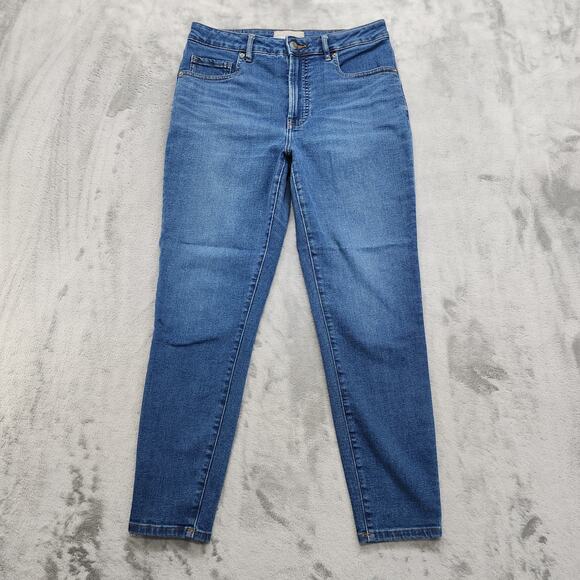 Everlane Jeans Womens 29 Blue Curvy High Rise Skinny Crop Ankle Stretch Denim - Picture 1 of 11